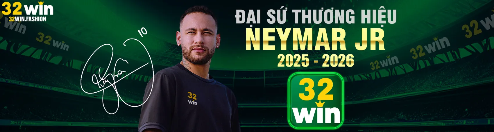 Neymar đại sứ thương hiệu 32win
